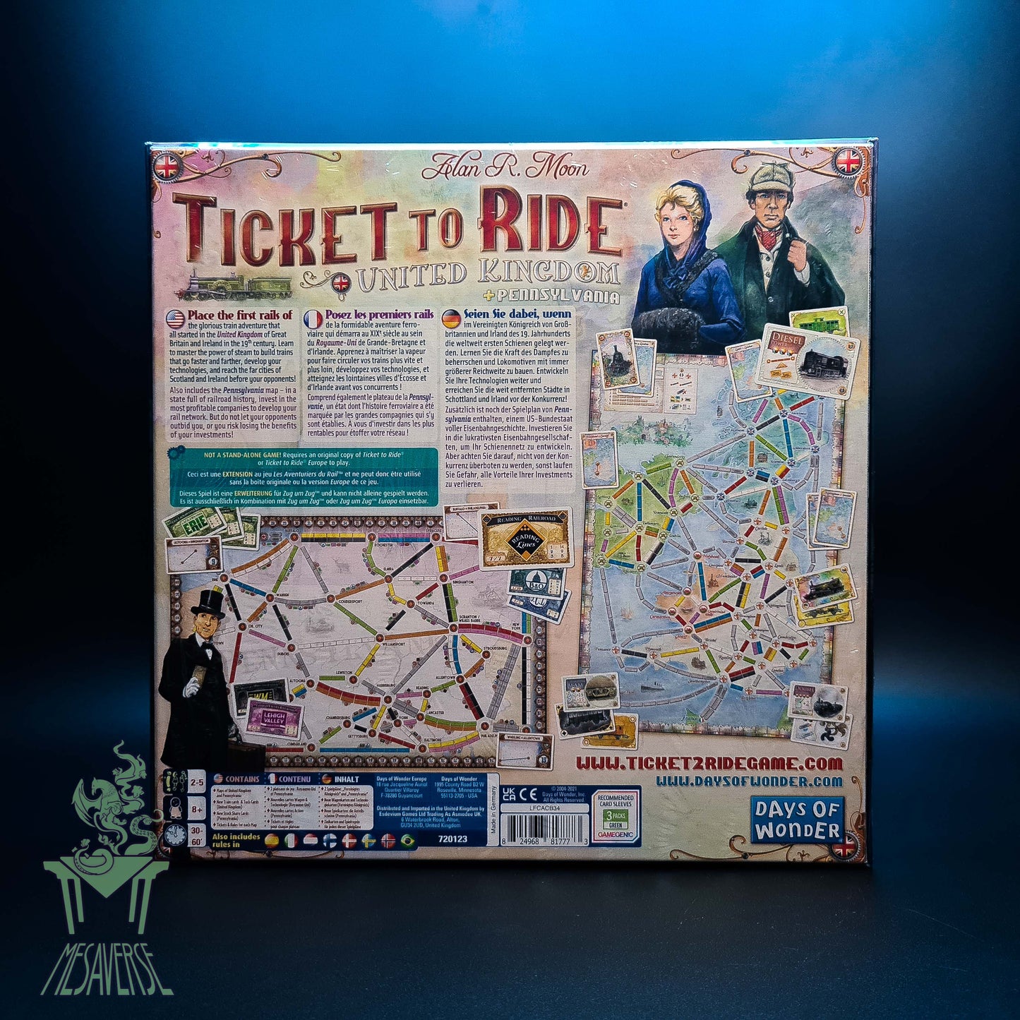 Ticket to Ride Map Collection 5: United Kingdom & Pennsylvania