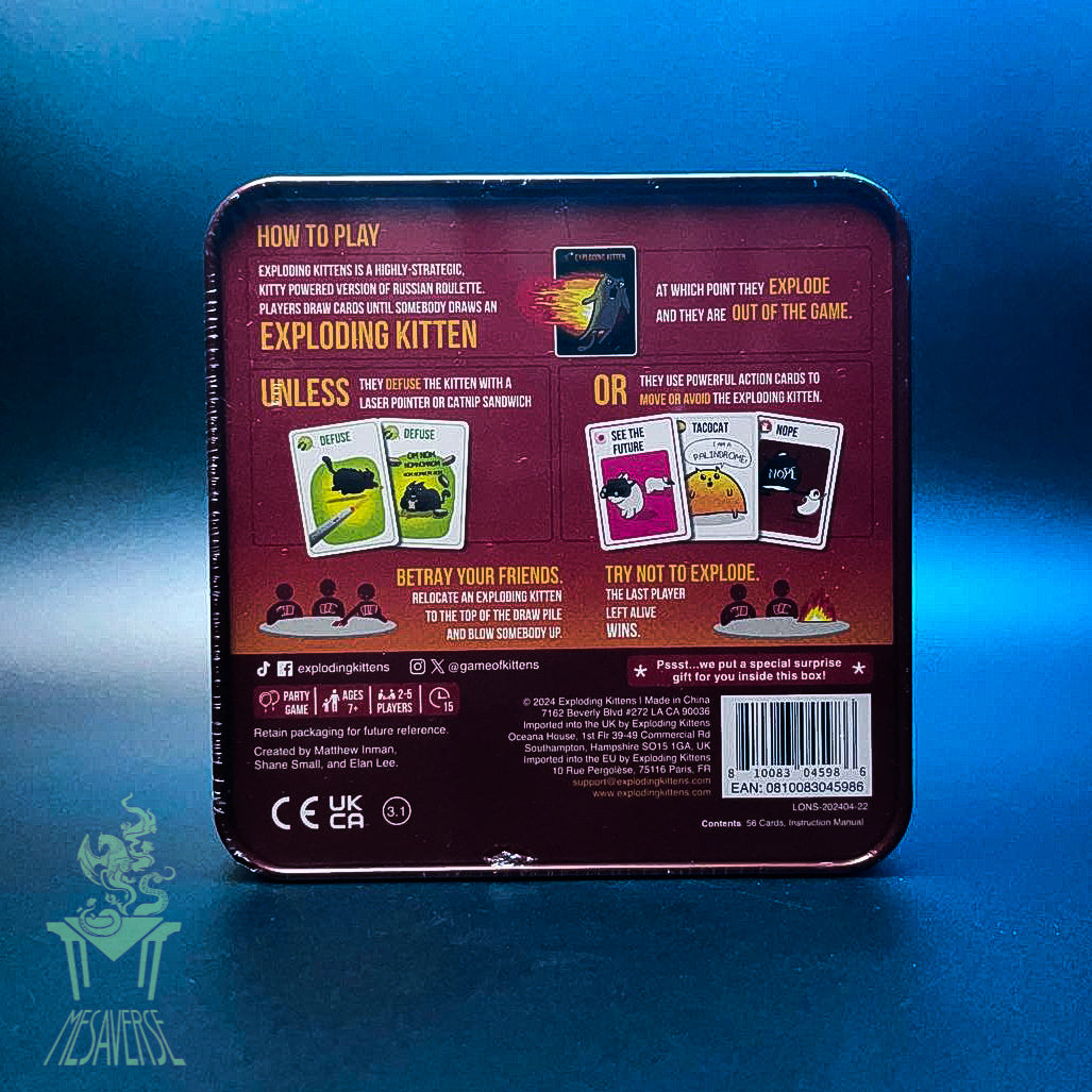 Exploding Kittens Original Edition in Collectible Tin