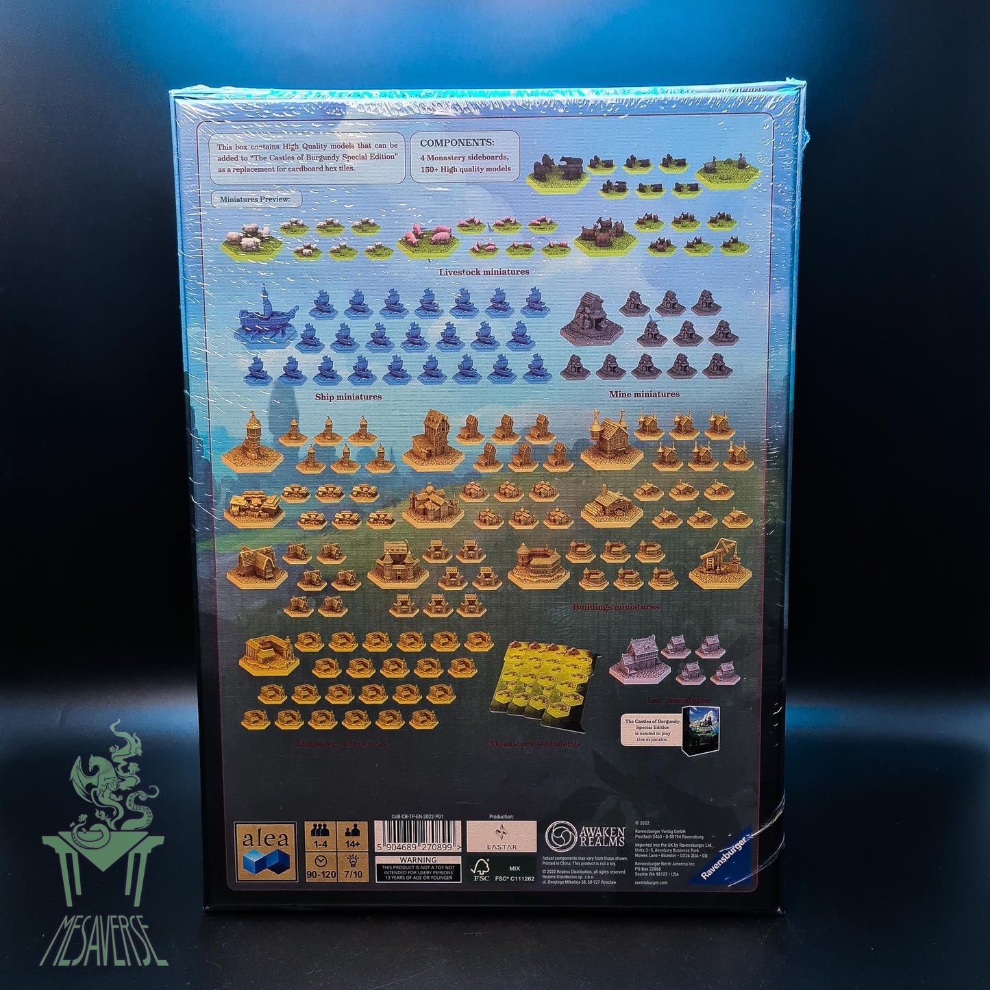 The Castles of Burgundy: Special Edition- 3D Terrain, Acrylic Hex, Upgraded Token