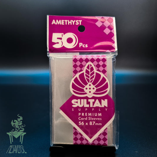 Sultan Supply Premium Card Sleeves: 56 x 87 mm Standard USA Amethyst (90 microns)