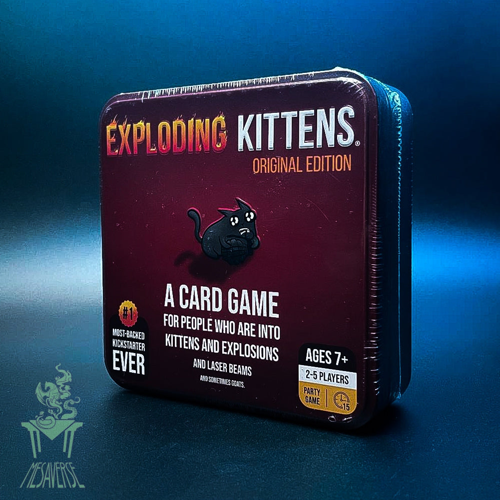 Exploding Kittens Origonal Exploding Kittens Original Edition in Collectible Tin Board – Mesaverse