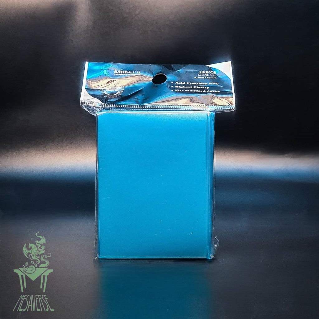 Mlikero Matte Card Sleeve 100 pcs. 91mm x 66mm Cyan