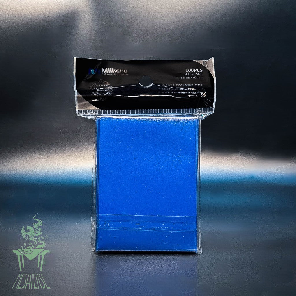 Mlikero Matte Card Sleeve 100 pcs. 91mm x 66mm Blue