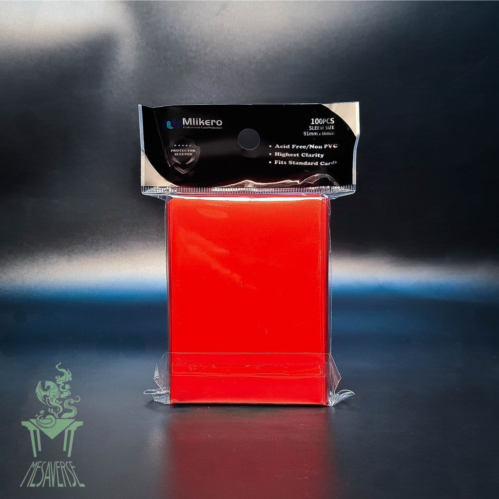 Mlikero Matte Card Sleeve 100 pcs. 91mm x 66mm Red