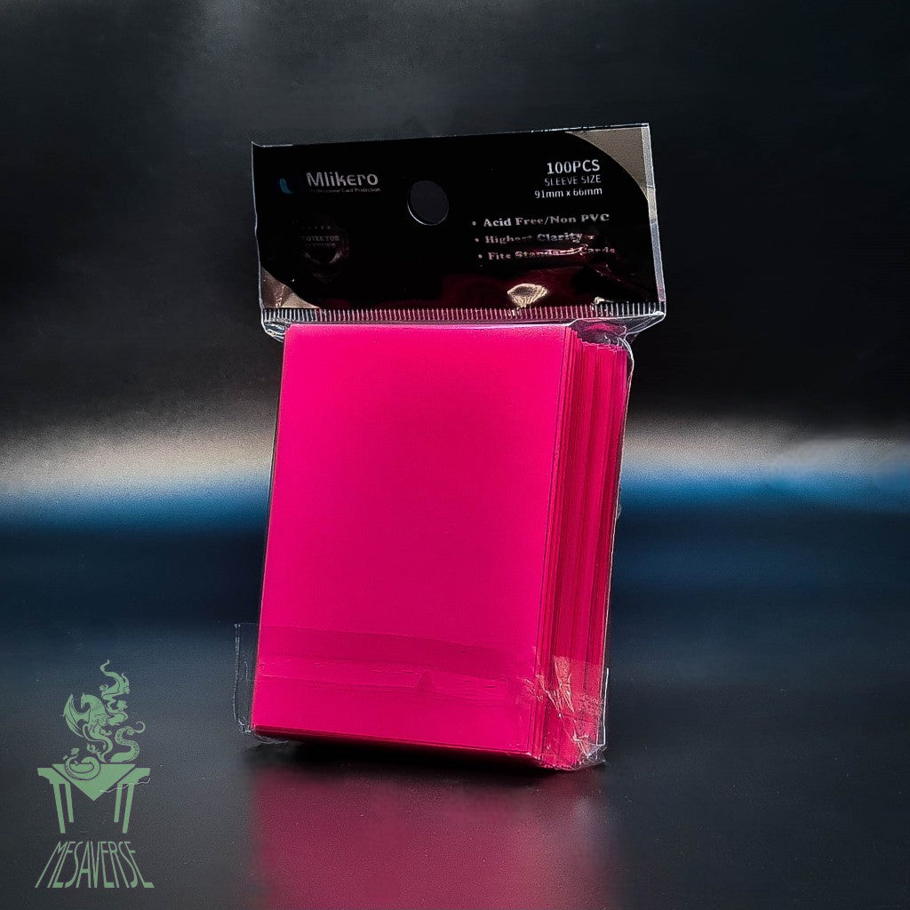 Mlikero Matte Card Sleeve 100 pcs. 91mm x 66mm Pink