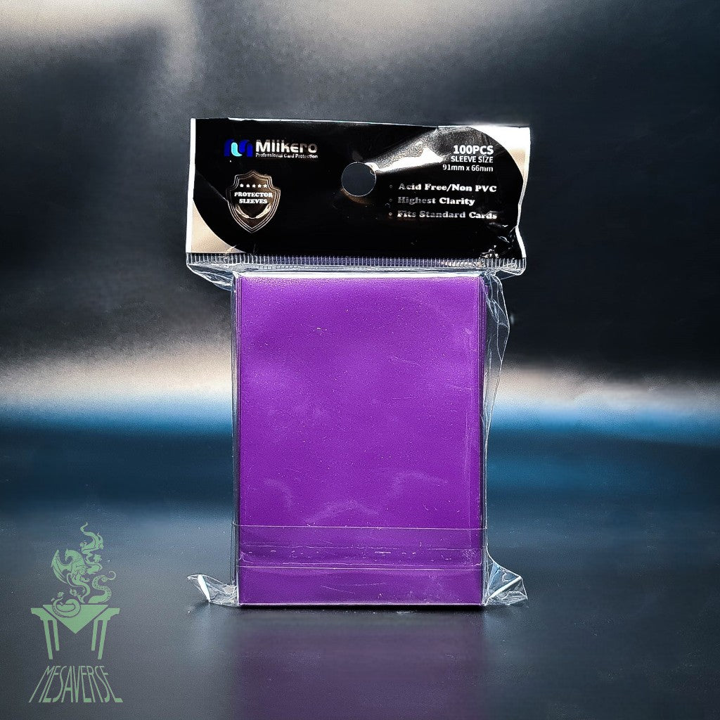 Mlikero Matte Card Sleeve 100 pcs. 91mm x 66mm Purple