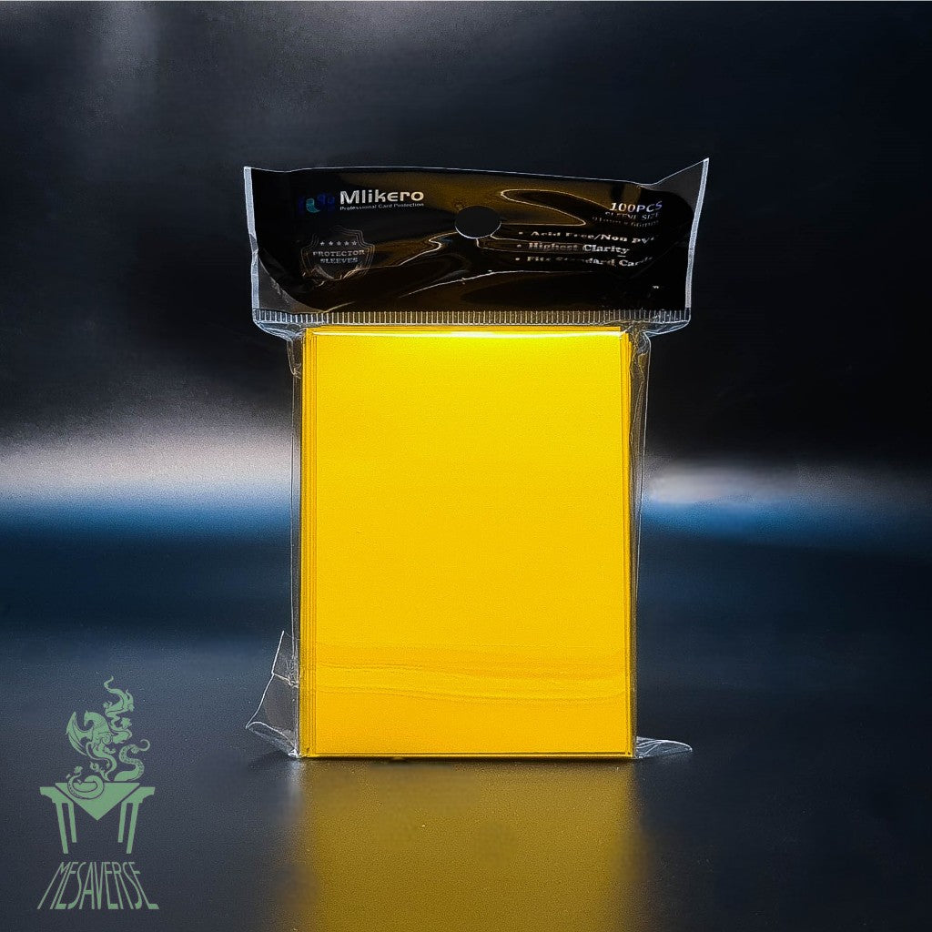 Mlikero Matte Card Sleeve 100 pcs. 91mm x 66mm Yellow
