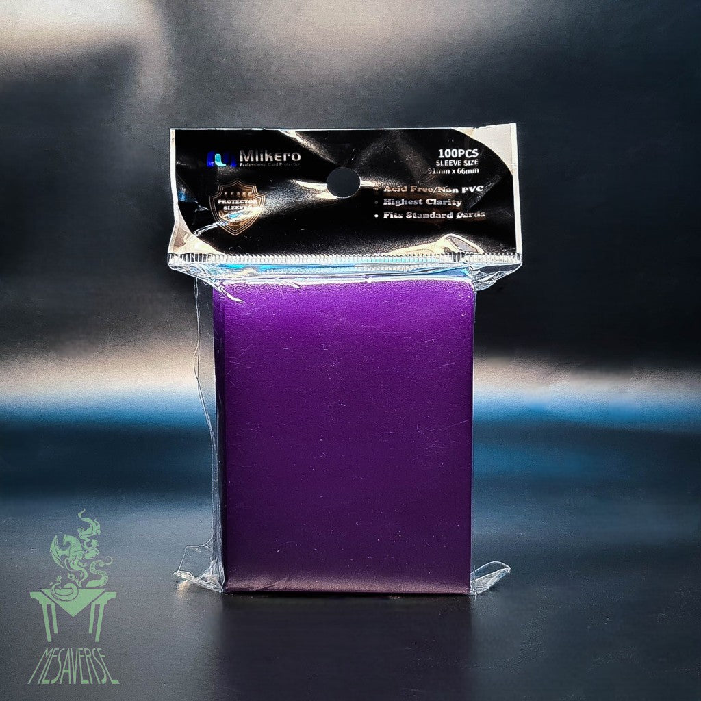 Mlikero Matte Card Sleeve 100 pcs. 91mm x 66mm Purple