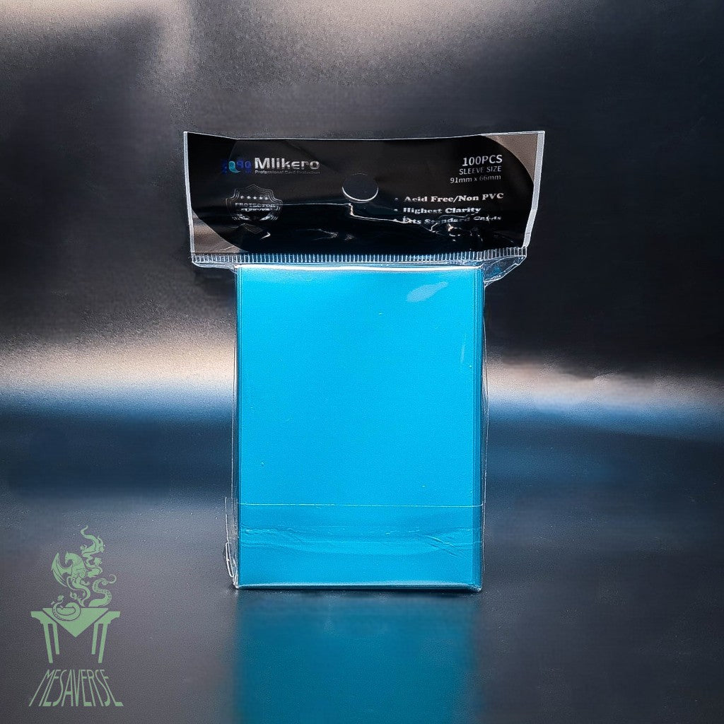 Mlikero Matte Card Sleeve 100 pcs. 91mm x 66mm Cyan