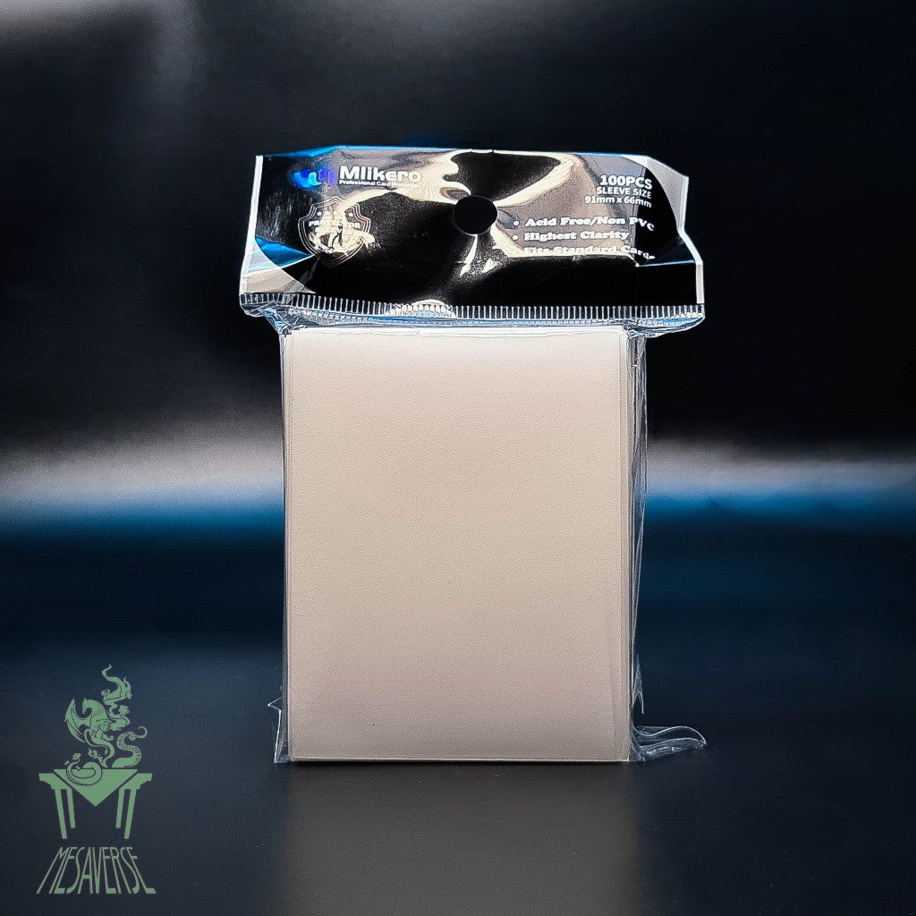 Mlikero Matte Card Sleeve 100 pcs. 91mm x 66mm White