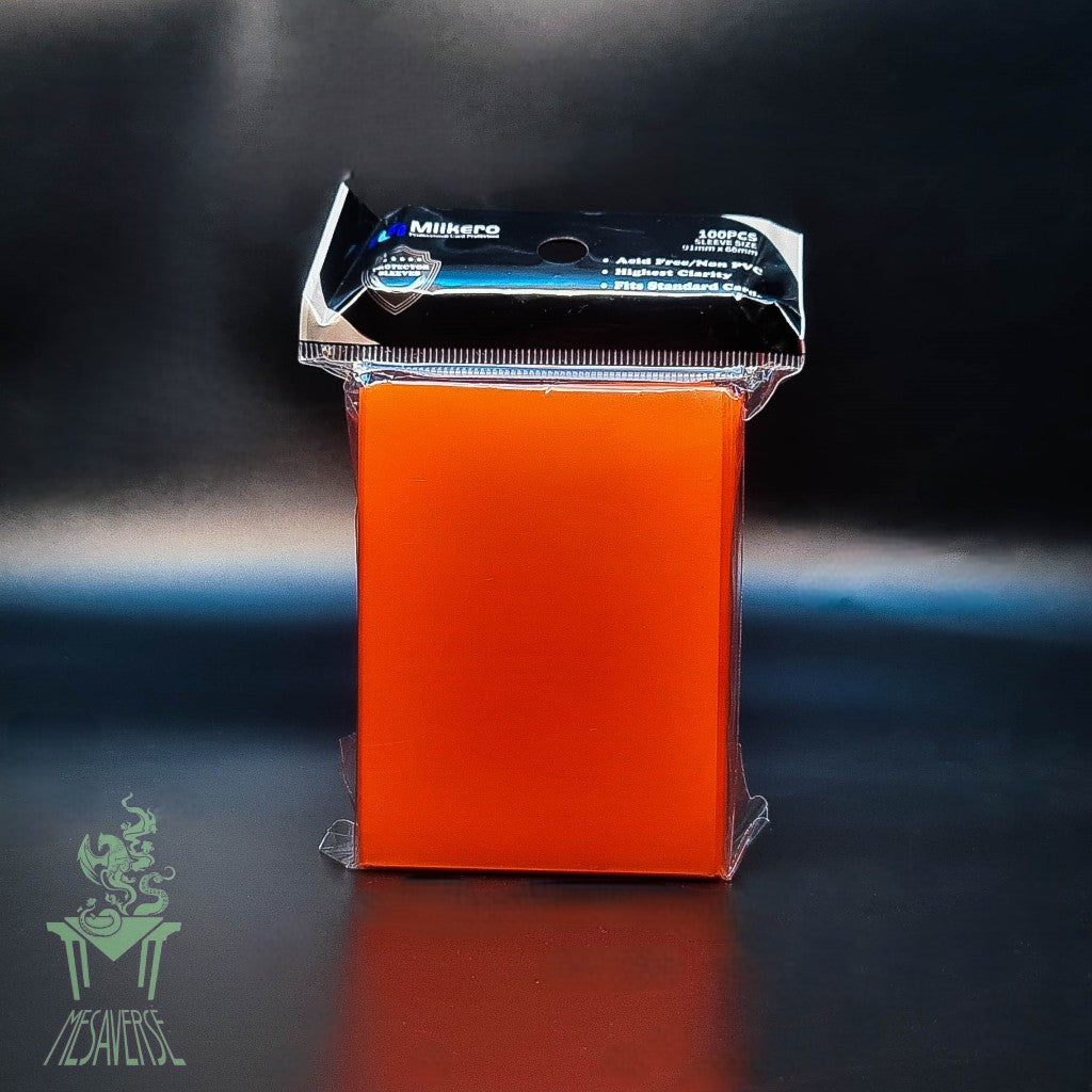 Mlikero Matte Card Sleeve 100 pcs. 91mm x 66mm Orange