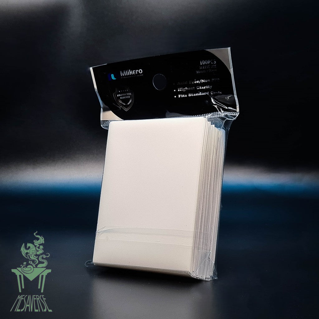 Mlikero Matte Card Sleeve 100 pcs. 91mm x 66mm White