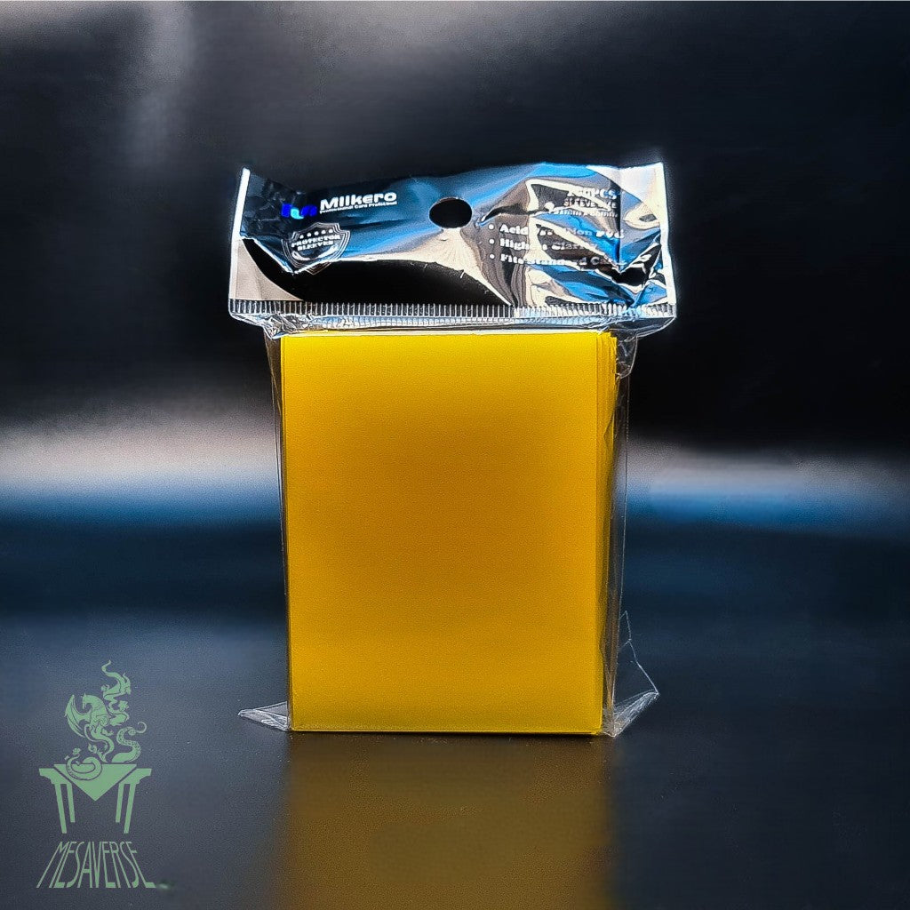 Mlikero Matte Card Sleeve 100 pcs. 91mm x 66mm Yellow