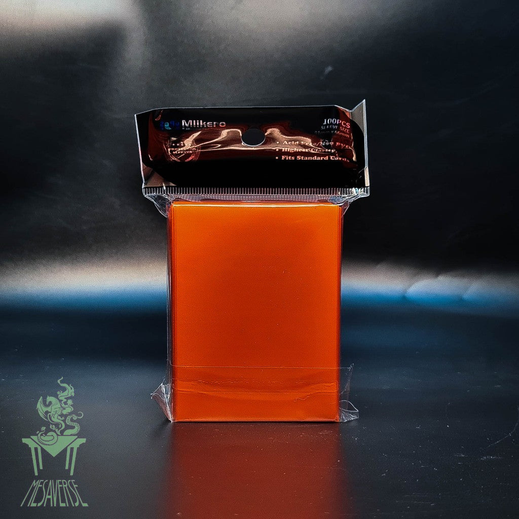 Mlikero Matte Card Sleeve 100 pcs. 91mm x 66mm Orange